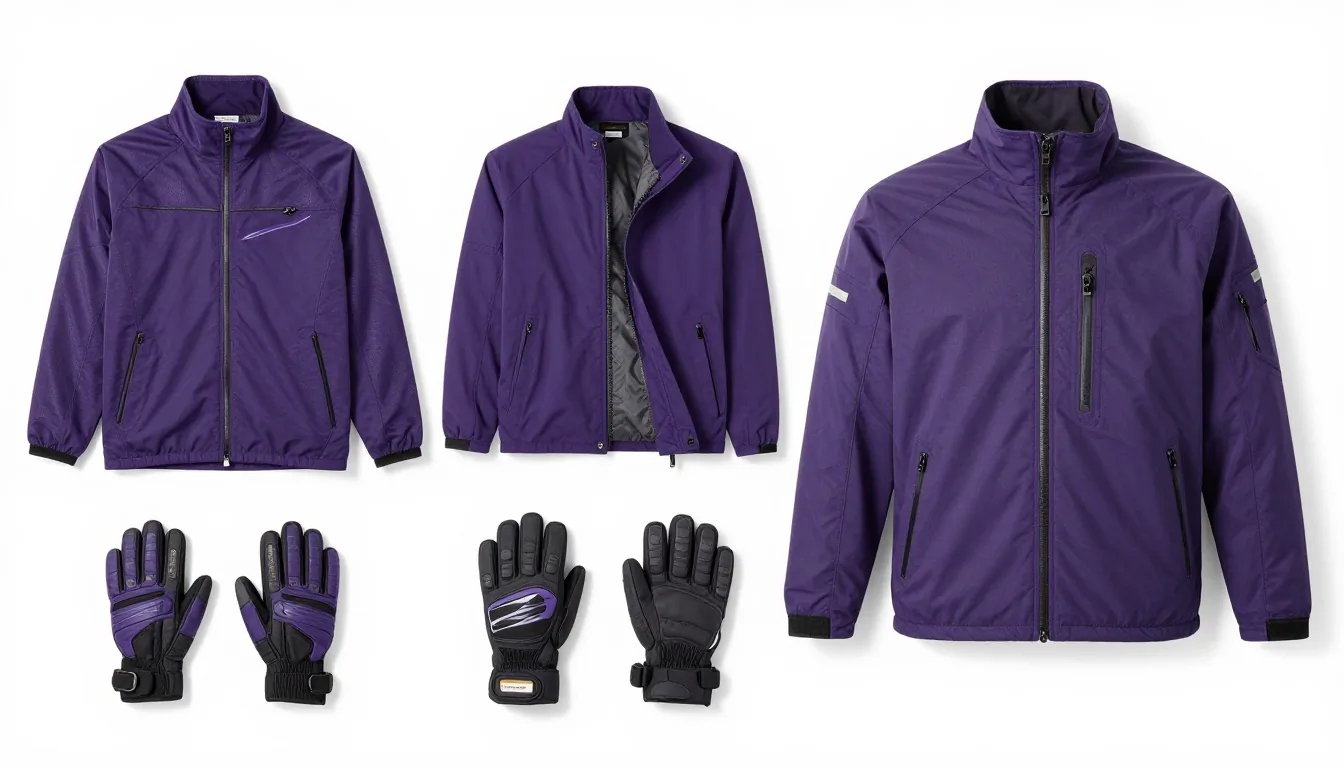 Motorcycle gear organized by season: summer, mid-season, winter