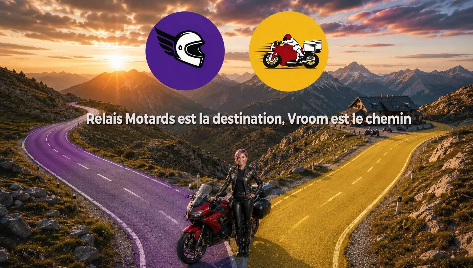 Relais Motards × Vroom GPS — Relais Motards est la destination, Vroom est le chemin